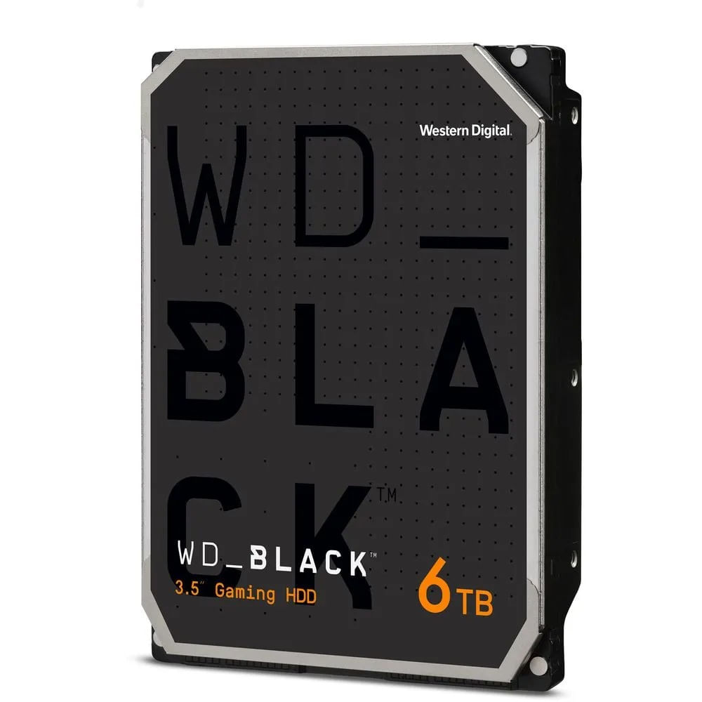 Disco duro interno Western Digital WD Black de 6 TB, 3.5"", 7200 RPM, eSATA-300, alto rendimiento