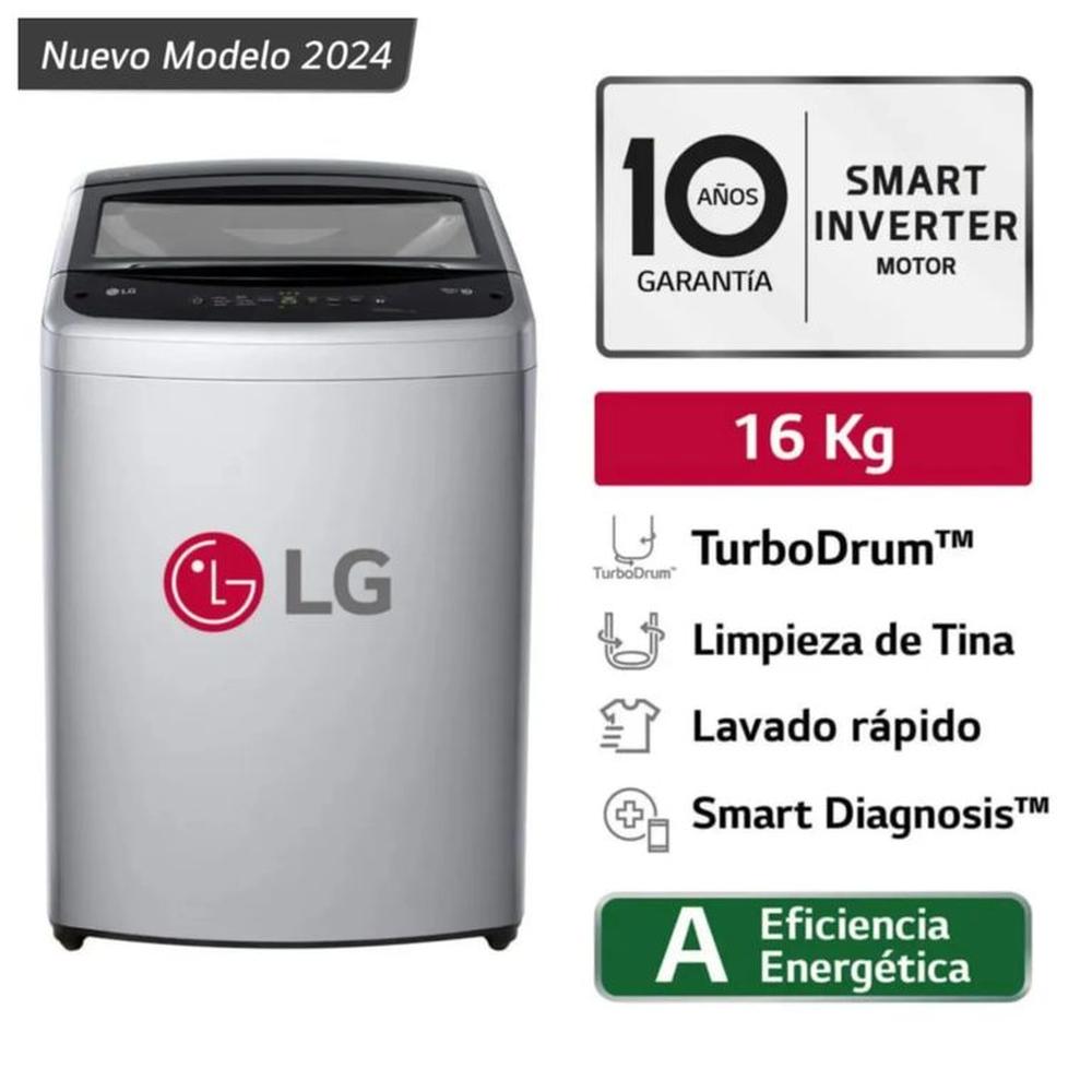 Lavadora LG 16 kg WT16DVTB Smart Inverter Gris