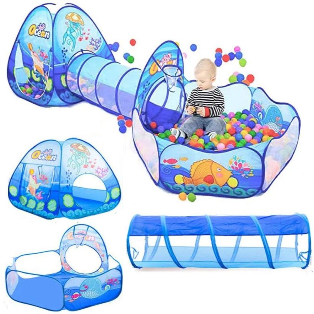 Carpa de Niño de Campo 3 en 1 Azul 253 x 79 x 88 cm