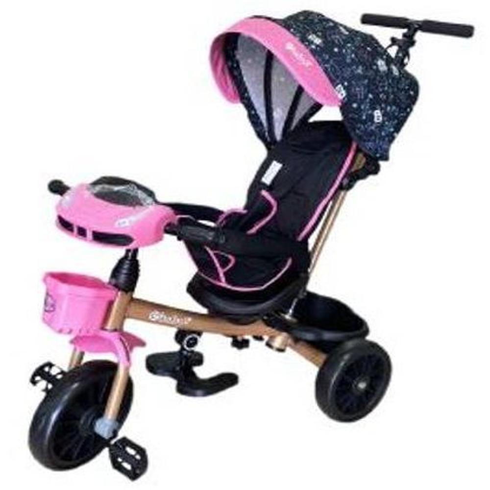 Triciclo para Niños USB y Bluetooth Ebaby EB390 Rosado