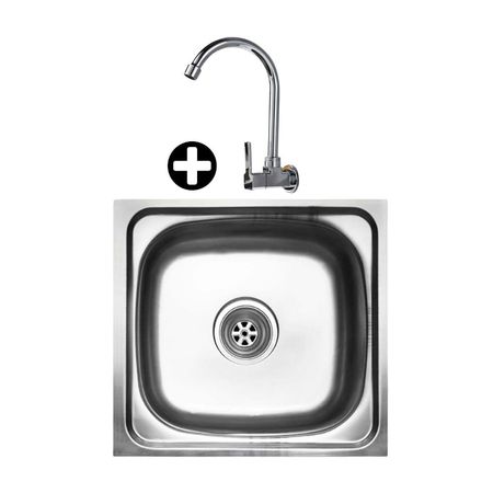 COMBO Lavadero básico 1 poza 50x41cm + Llave de lavadero a la pared Quadro Orange