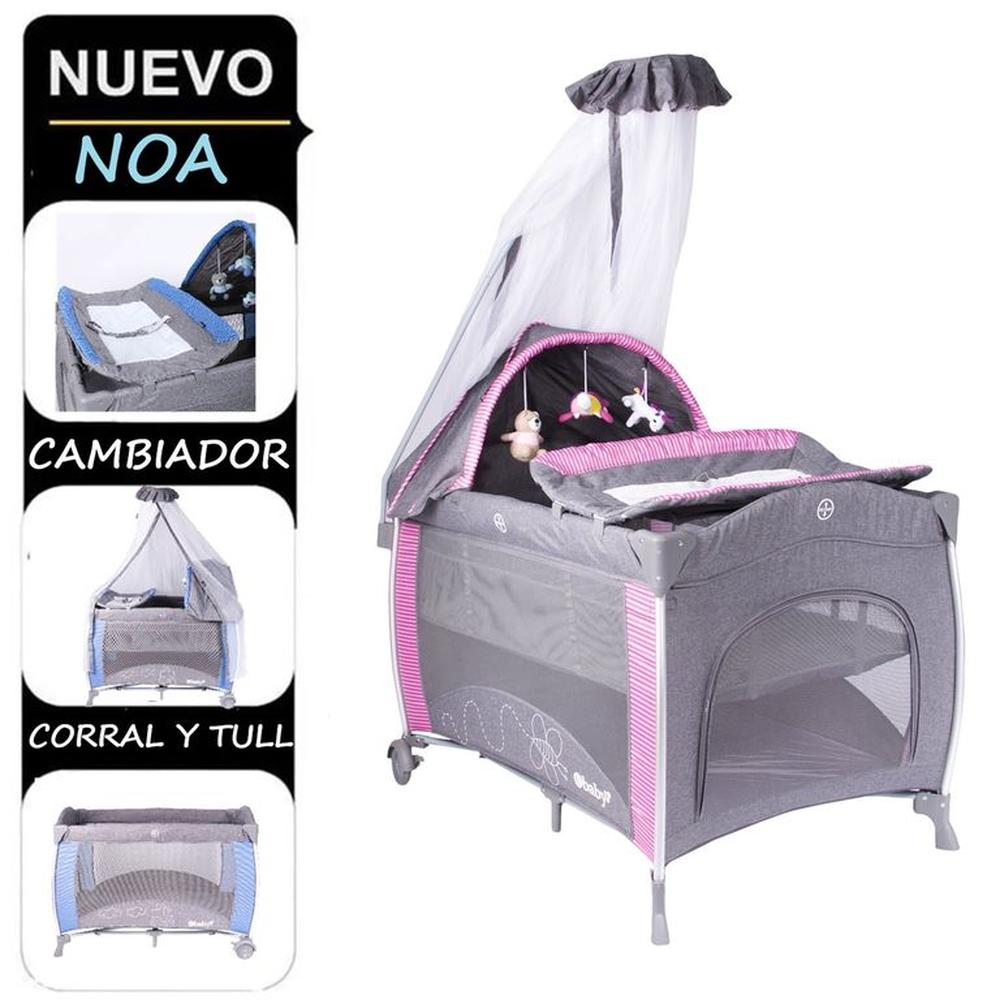 Cuna Corral Noa con Cambiador y Tull antimosquito RS