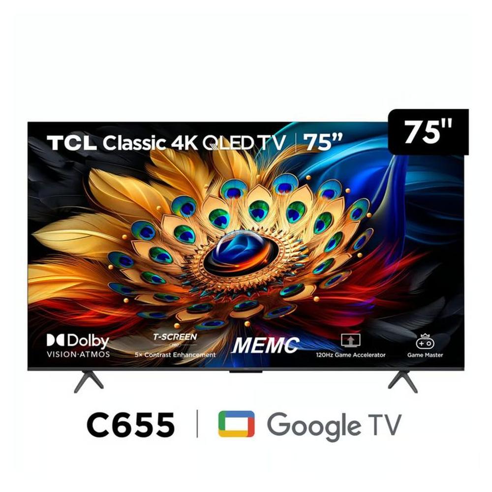 Televisor TCL QLED 75"" Smart TV Ultra HD 4K Año 2024 75C655