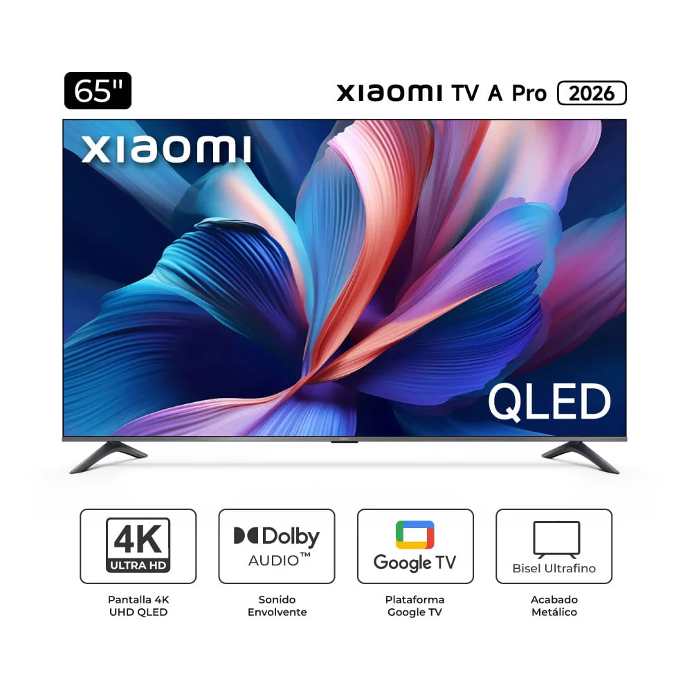 Televisor Xiaomi 65 pulgadas Smart TV QLED 4k Ultra HD A PRO 2026