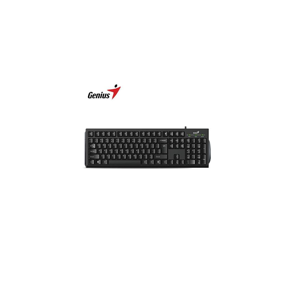 Teclado Genius Smart KB-100 USB, color negro, diseño compacto y conexión rápida para PC