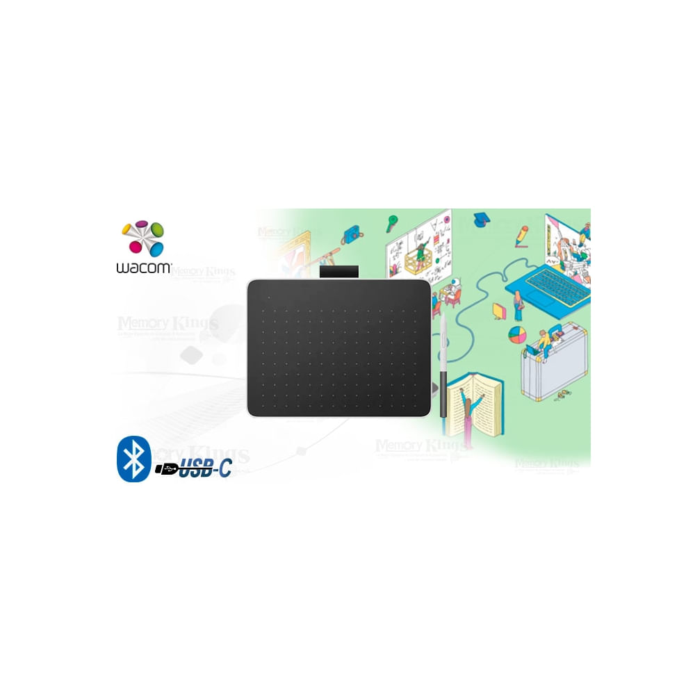 Tableta gráfica Wacom One Small - Ideal para dibujar, ligera y portátil, con excelente precisión y