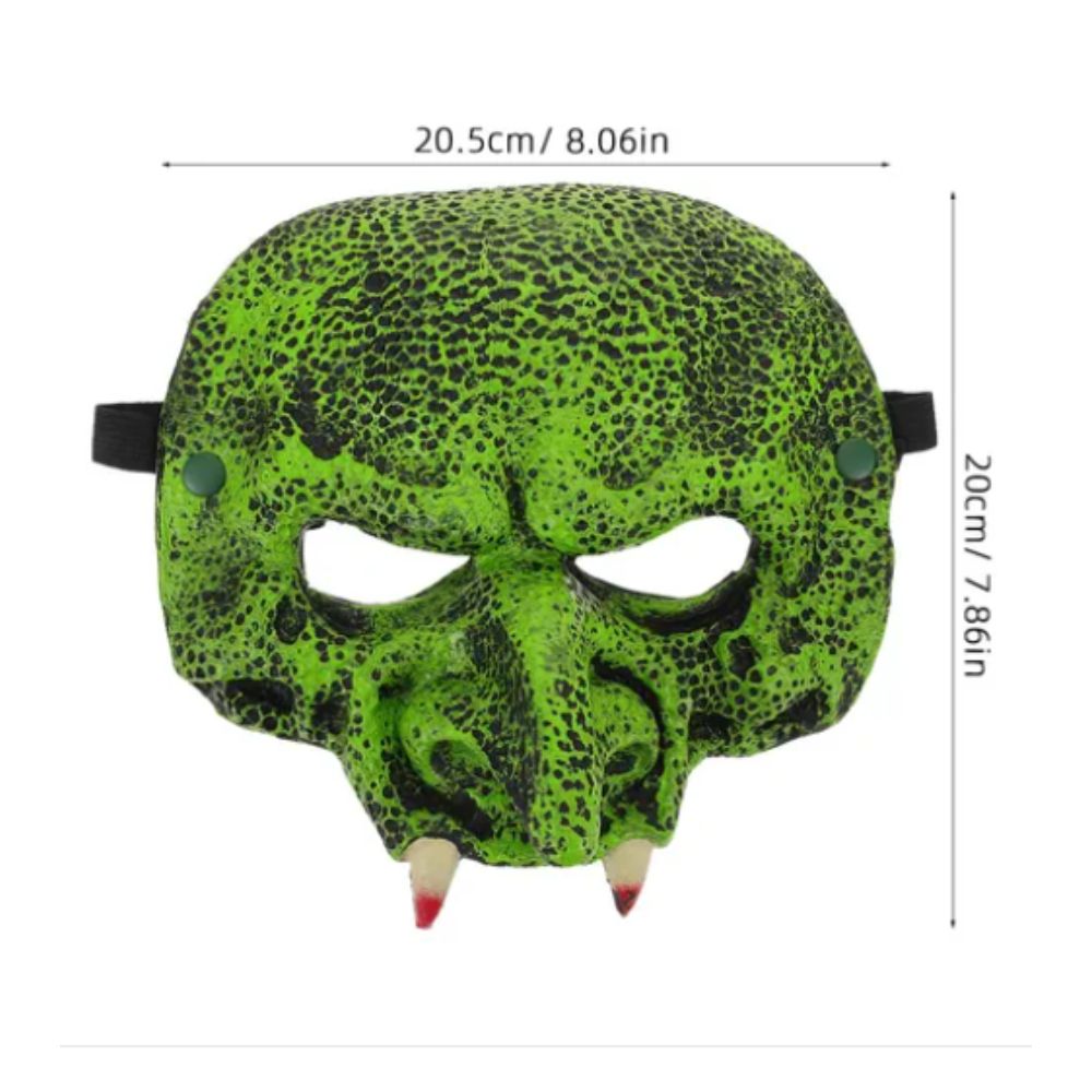 Máscara Antifaz Cosplay Monstruo Verde con Colmillo