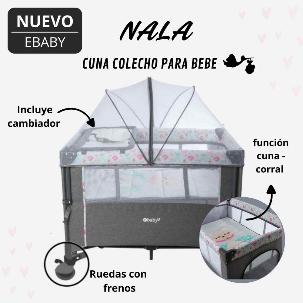 Cuna Colecho Corral Nala con cambiador Rosado Ligth