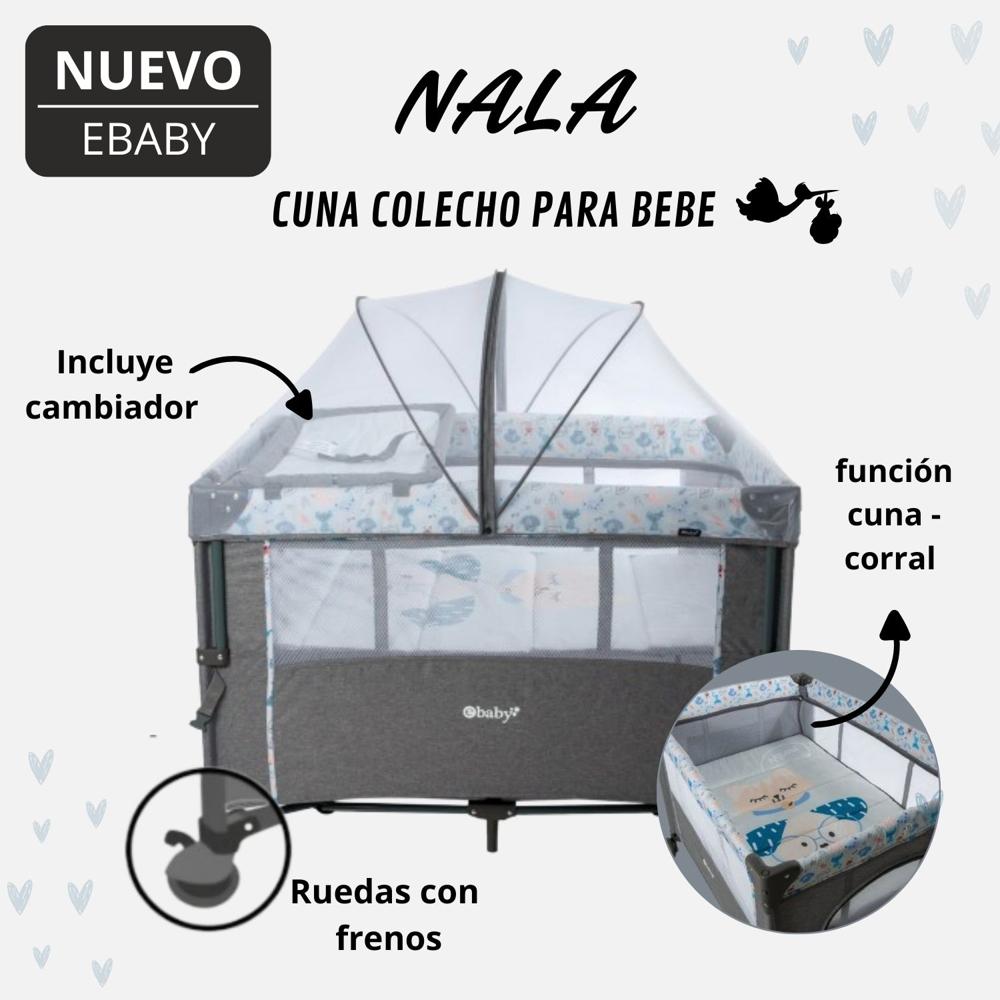 Cuna Colecho Corral Nala con cambiador Azul Light