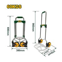 Carretilla de Mano Plegable Capacidad 60Kg JDWB9A06