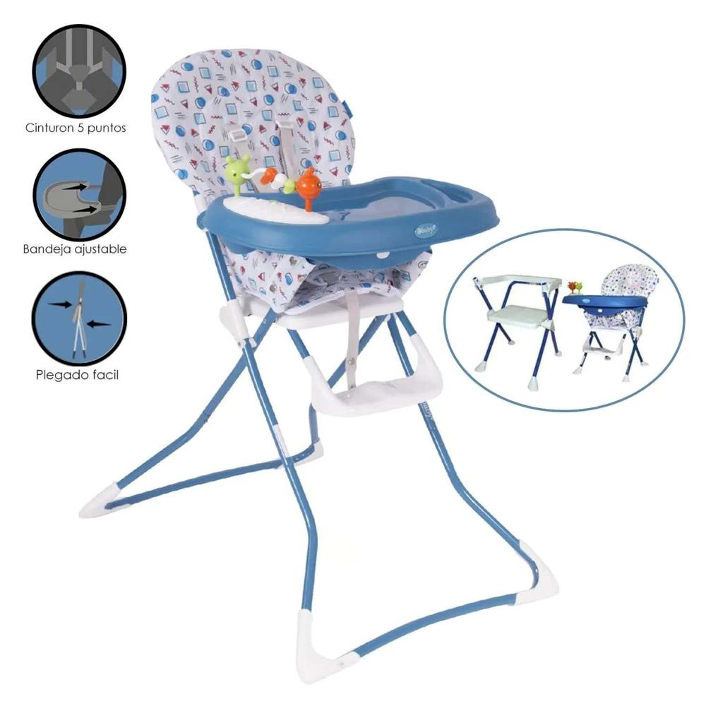 Silla de Comer BADALA Plegable Azul