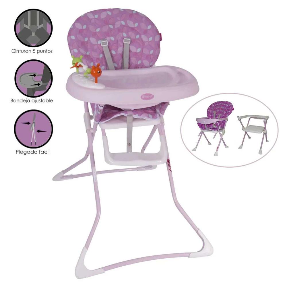 Silla de Comer BADALA Plegable Rosado