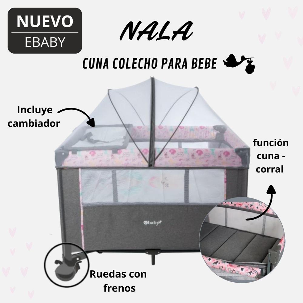 Cuna Colecho Corral Nala con cambiador Rosado Hot