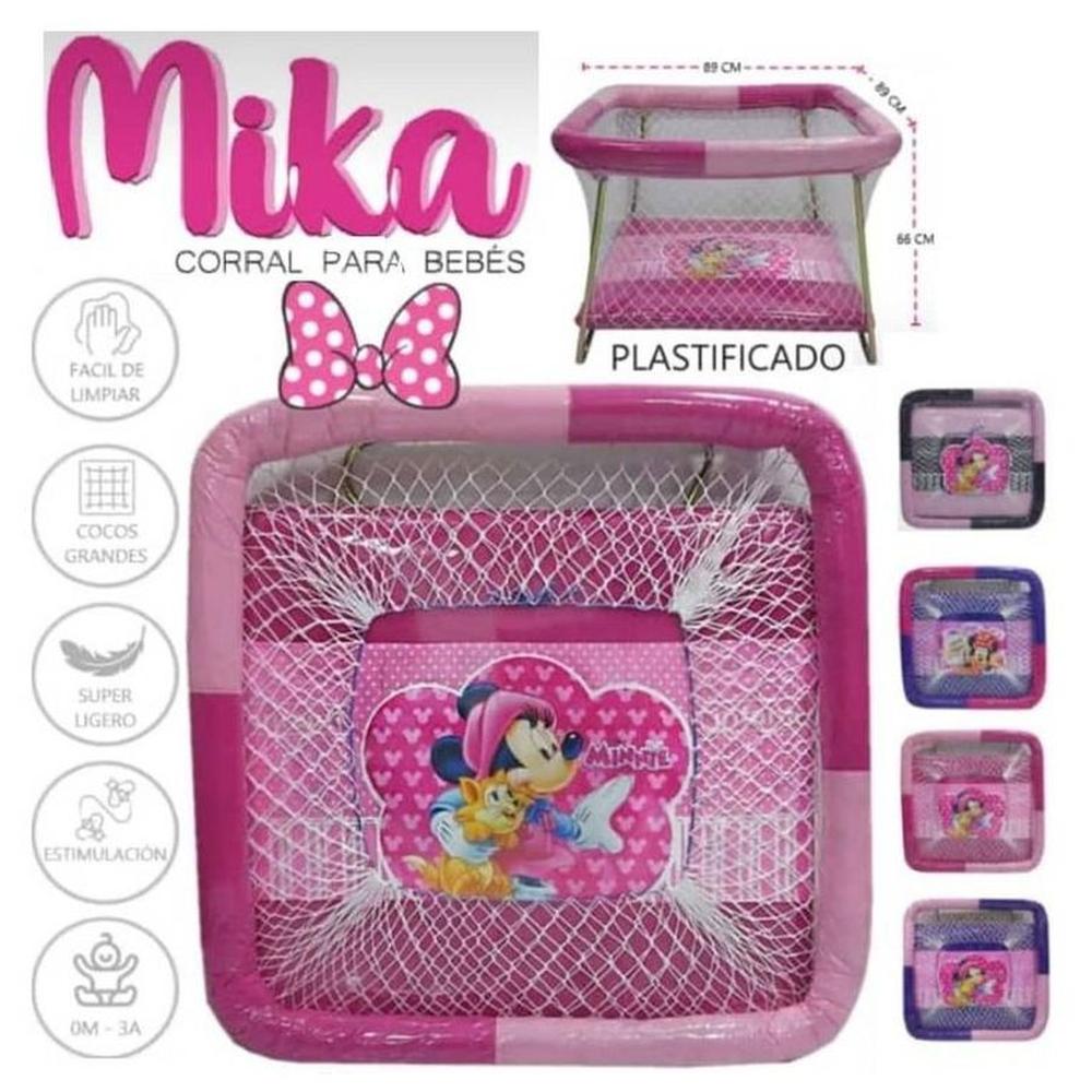 Corral para bebe Plastificada 89 x 66 Rosado