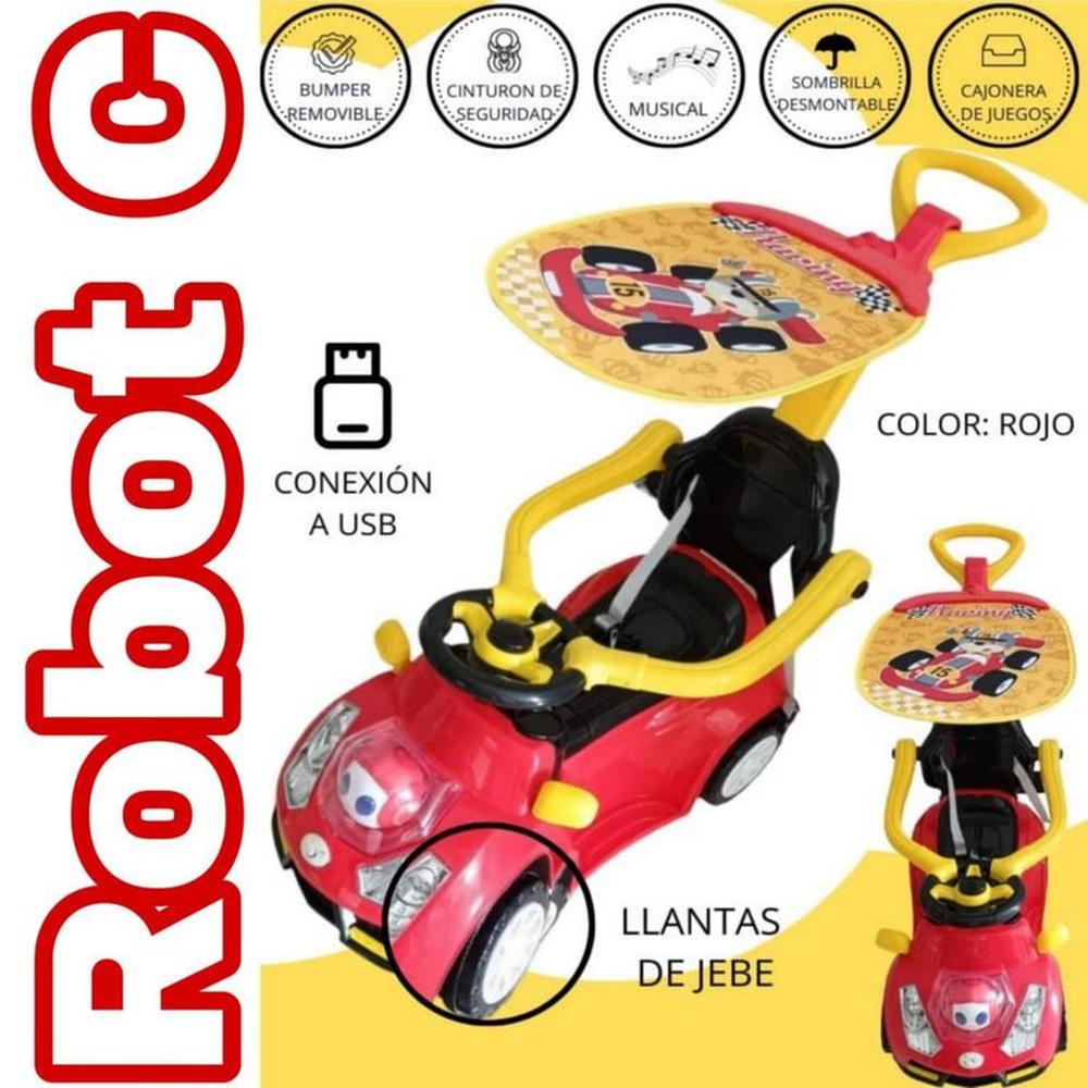 Correpasillo con Toldo Robot Amarillo
