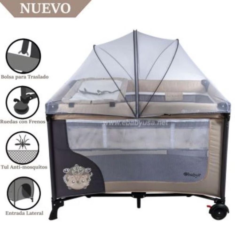 Cuna Corral Ebaby con Cambiador Happy Dream 727-2 beige