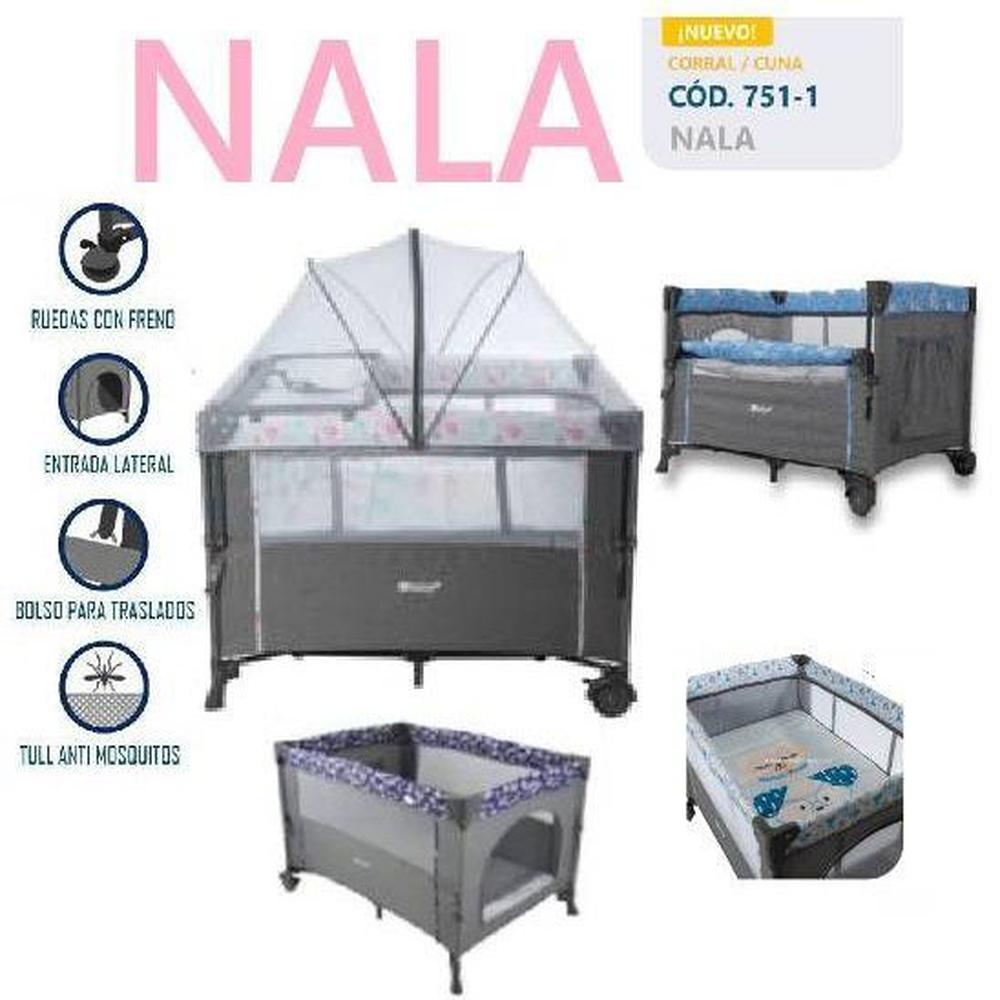 Cuna Corral Nala 751-1 Más Cambiador con Cinturon Rosa Light