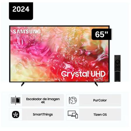 Televisor Samsung LED 65'' Crystal UHD 4K 65DU7000 Tizen OS Smart TV - Nuevo 2024