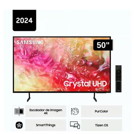 Televisor Samsung LED 50'' Crystal UHD 4K 50DU7000 Tizen OS Smart TV - Nuevo 2024