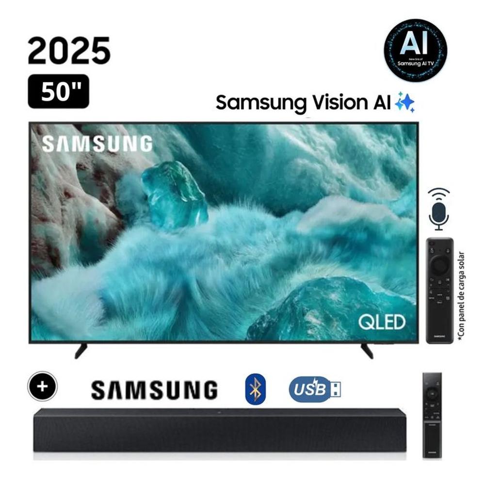 Televisor Samsung QLED 50 Visión AI Smart TV QN50Q7FA + Soundbar HW-B400F