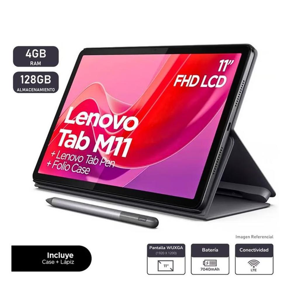 Tablet Lenovo Tab M11 WIFI 128GB 4GB IPS OCTA - CORE Lapiz + Funda