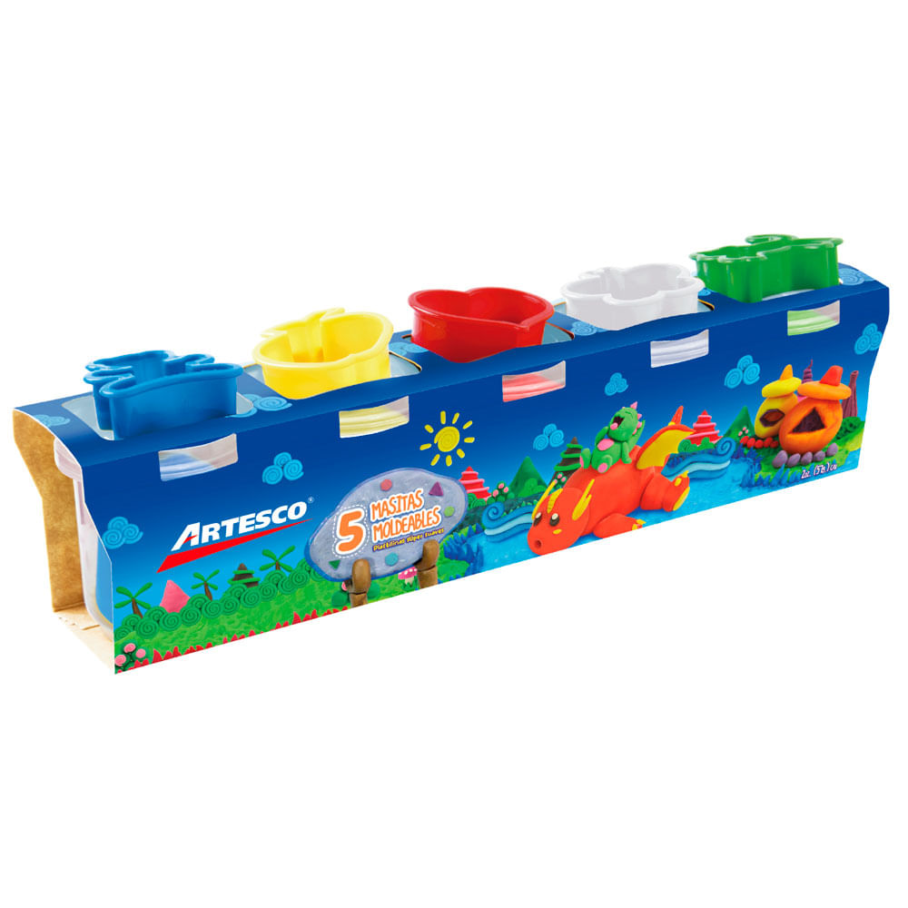 Manualidades ARTESCO Masitas Blandas Dough + Moldes 5un