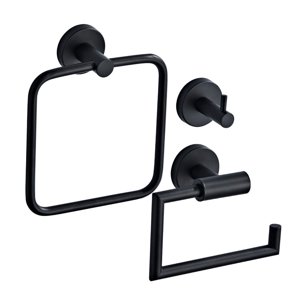 Set de Accesorios de Baño Orange 3 Piezas Classic Negro Mate