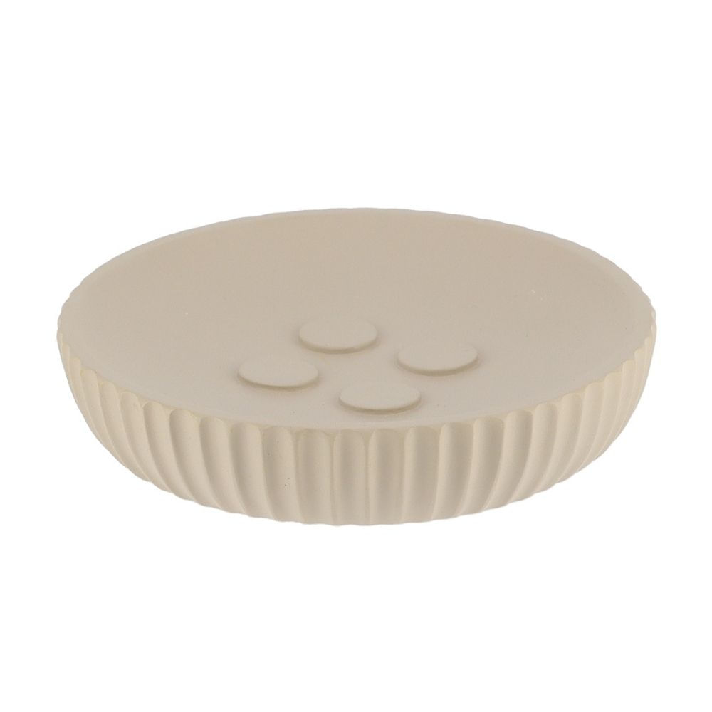 Jabonera Orange Poliresina Redonda Estriada Capuccino