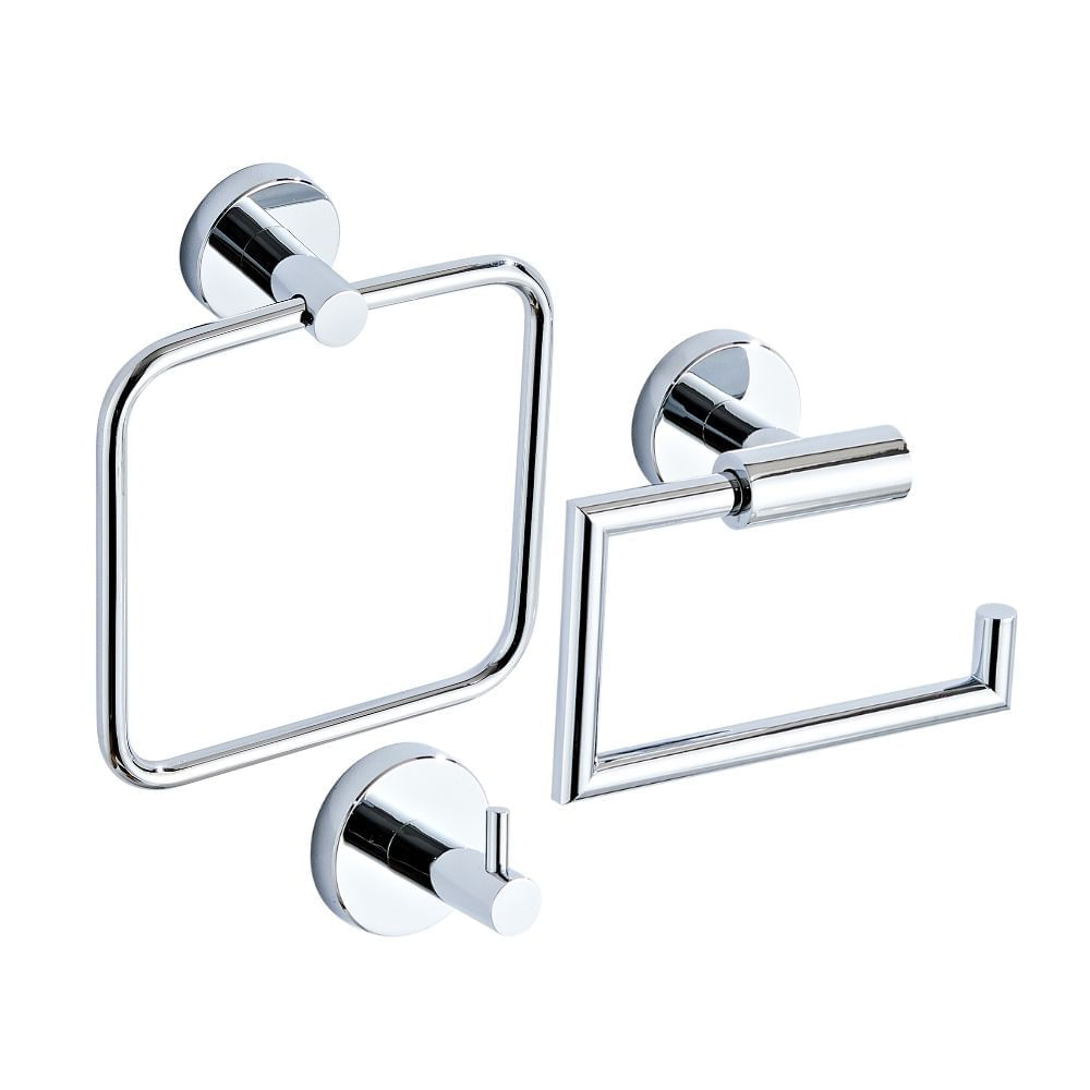 Set de Accesorios de Baño Orange 3 Piezas Classic Cromado