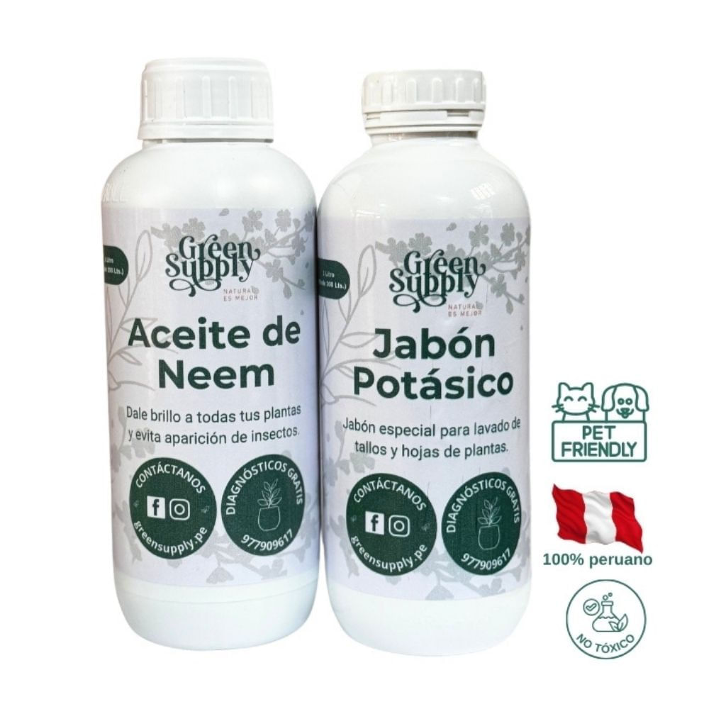 Pack Limpieza Aceite de Neem + Jabón Potasico 1l Green Supply
