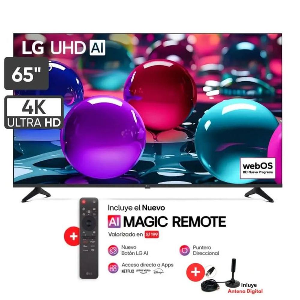 Televisor Smart TV LG Led Uhd 65"" 4K Thinq AI 65UA7300PSB 2025 + Antena Digital + Magic Remote