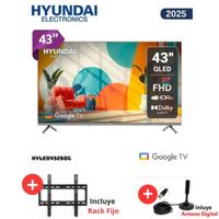 TELEVISOR SMART TV HYUNDAI QLED 43 HYLED4326QG Rack Fijo Antena Digital