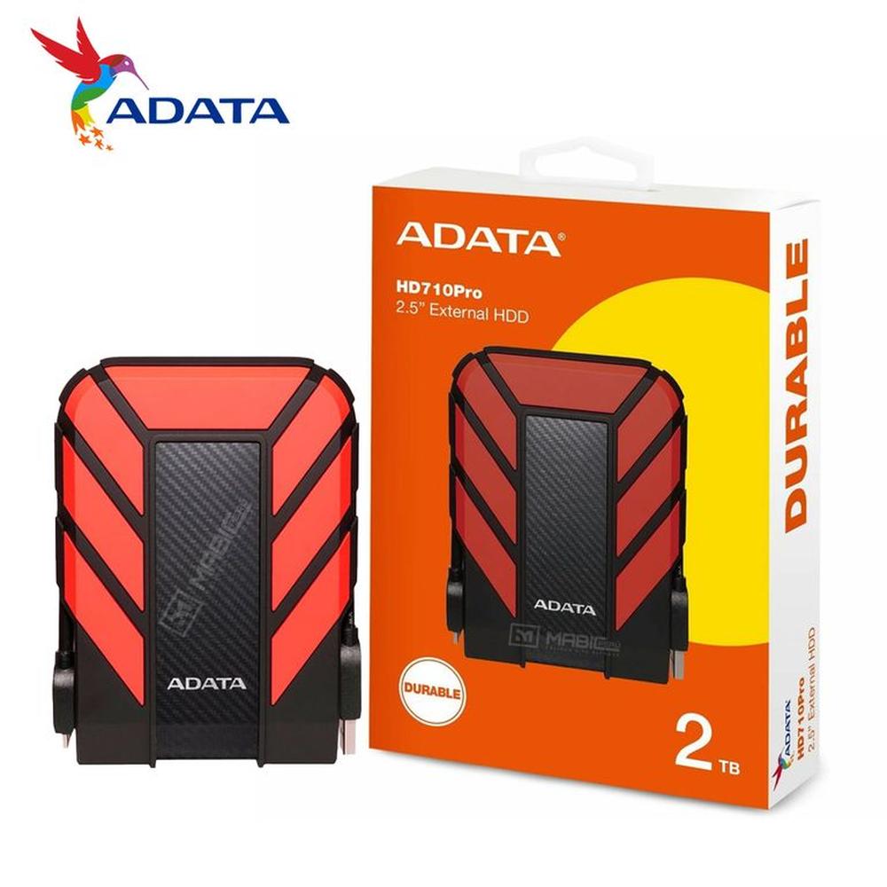 Disco Sólido Externo Adata HD710P 2TB - Rojo - Portátil