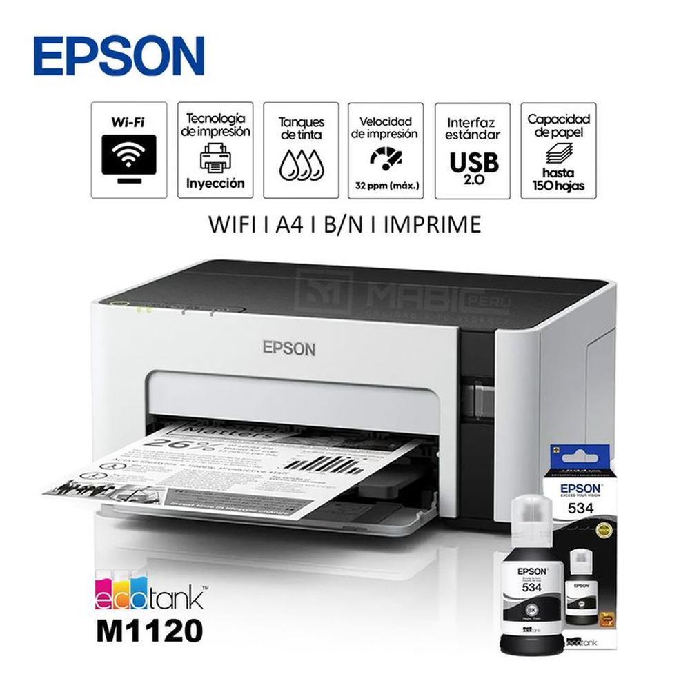 Impresora Monocromatica Epson M1120 WIFI USB