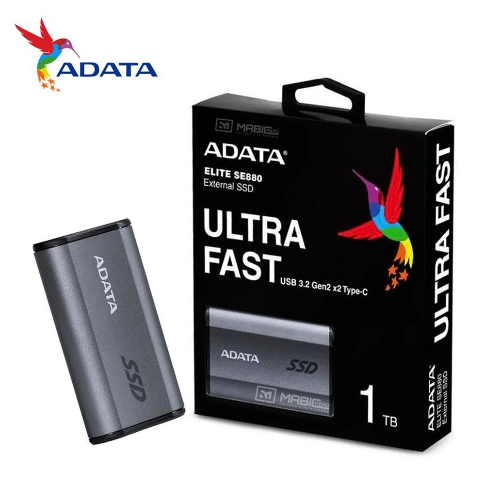 Disco Sólido Externo Adata SE880 1TB - Gris Titanio - Portátil