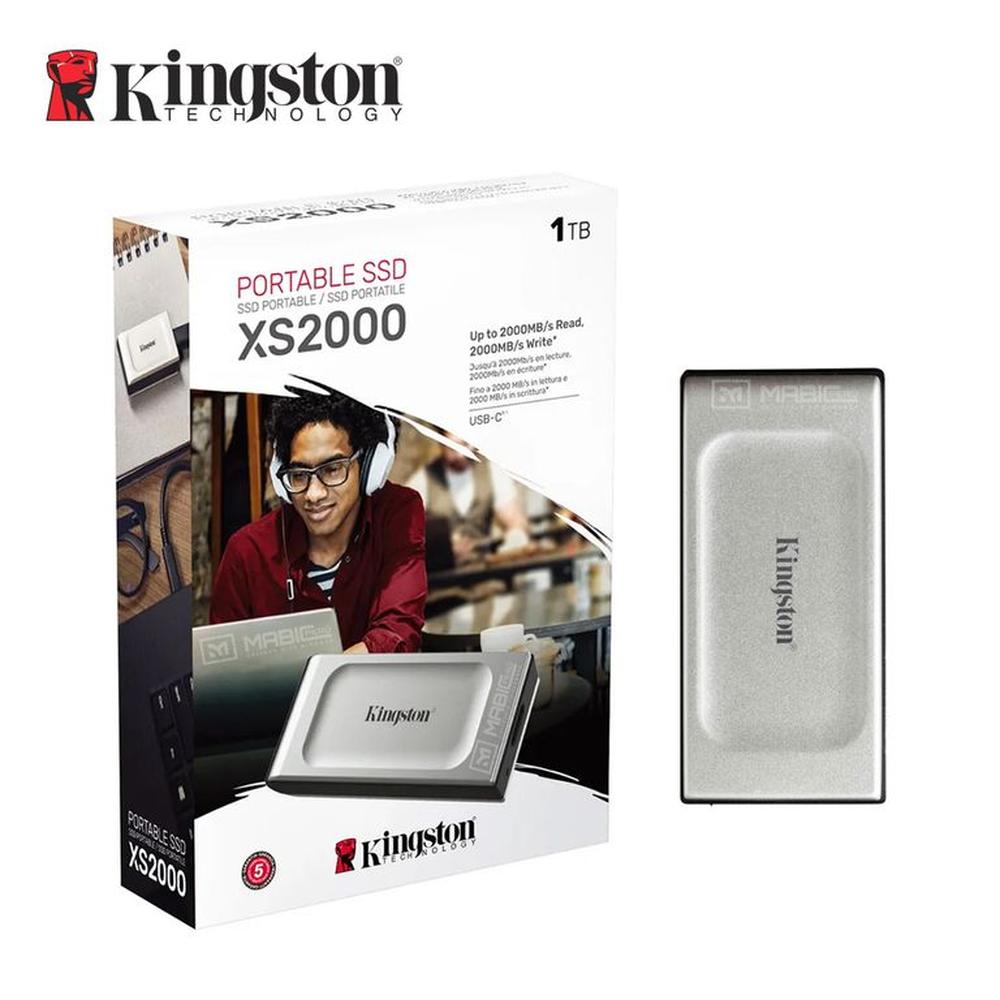 Disco Sólido Externo Kingston XS2000 1TB - Plata - Portátil