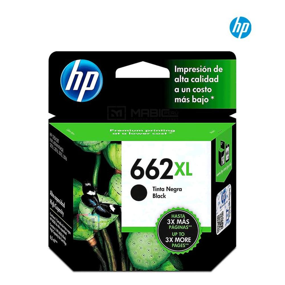Cartucho de Tinta HP 662XL Negro CZ105AL Original