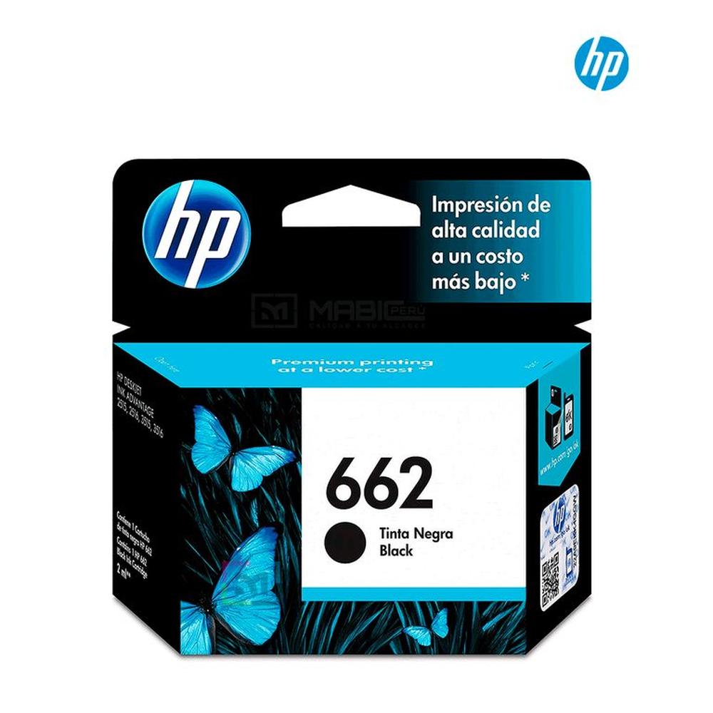 Cartucho de Tinta HP 662 Negro CZ103AL Original