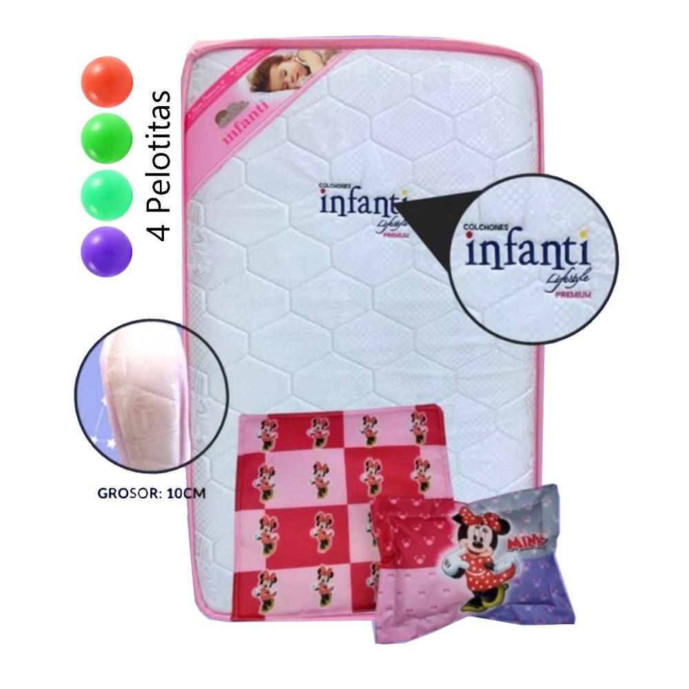 Colchón de Bebe para Cunas Deluxe Rosa