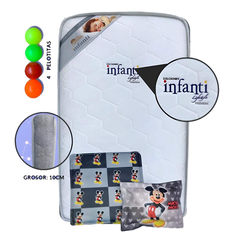 Colchón de Bebe para Cunas Deluxe Gris