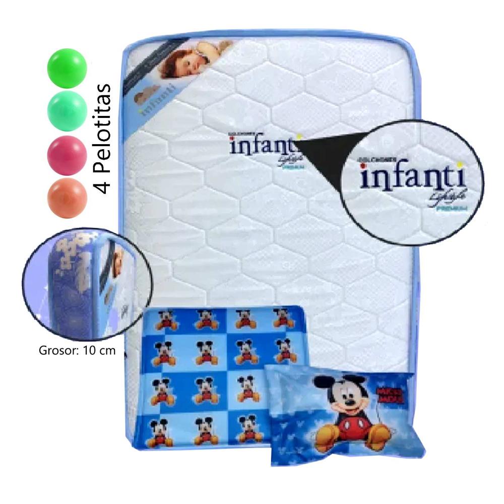 Colchón de Bebe para Cunas Deluxe Celeste