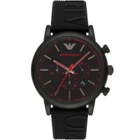 RELOJ EMPORIO ARMANI NEGRO CORREA DE SILICONA