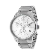 RELOJ CALVIN KLEIN ACERO CRONOGRAFO FONDO BLANCO