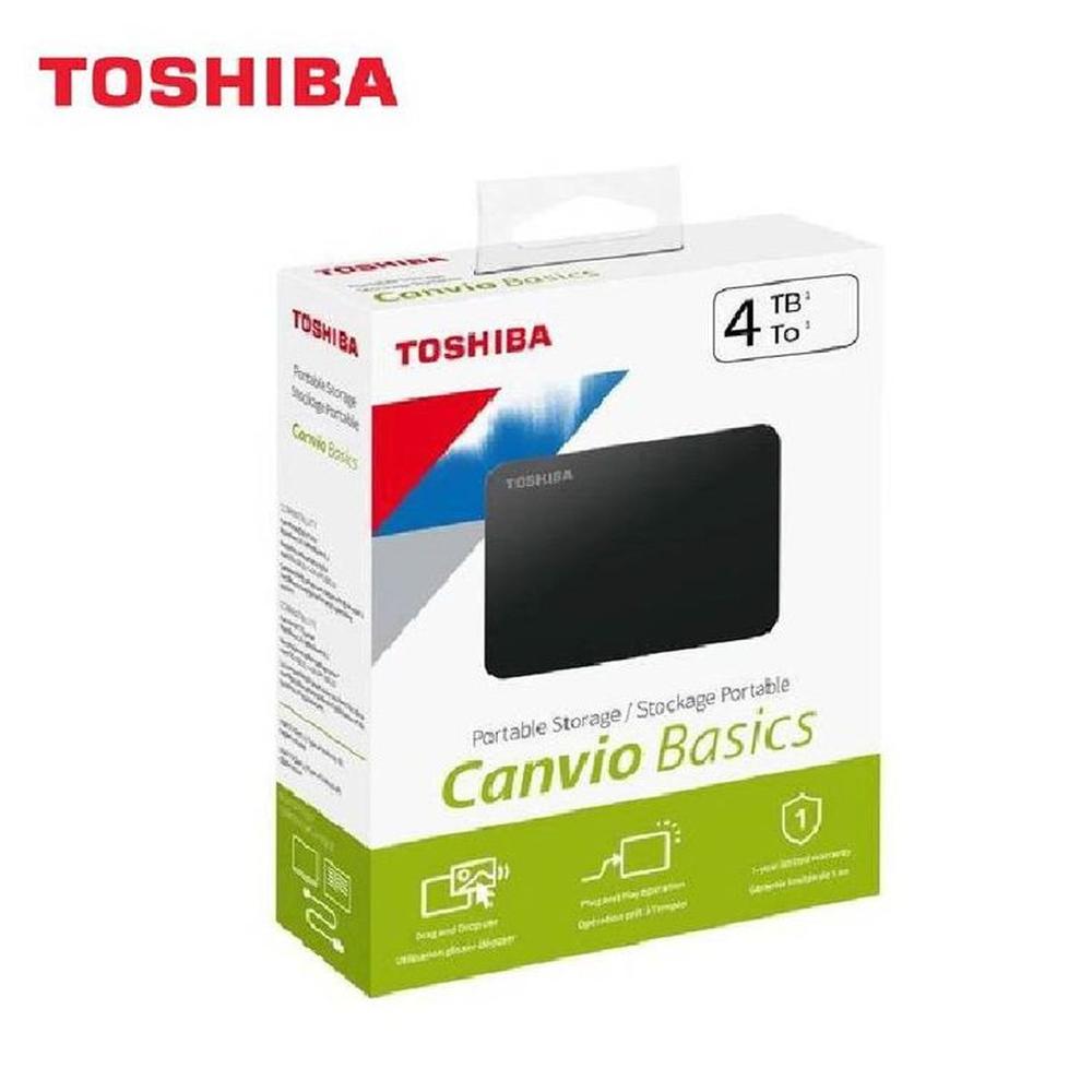 Disco Duro Externo Toshiba Canvio Basics 4TB - Negro Mate - Portátil