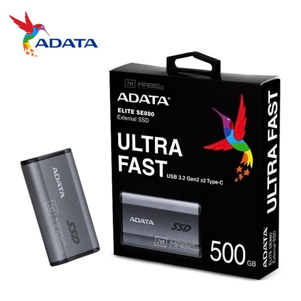 Disco Sólido Externo Adata SE880 500GB - Gris Titanio - Portátil