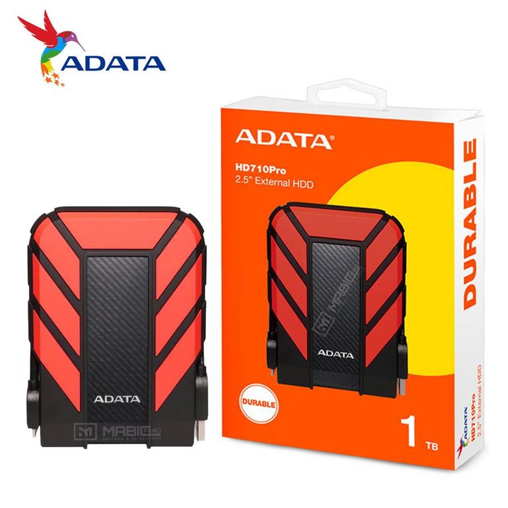 Disco Sólido Externo Adata HD710P 1TB - Rojo - Portátil