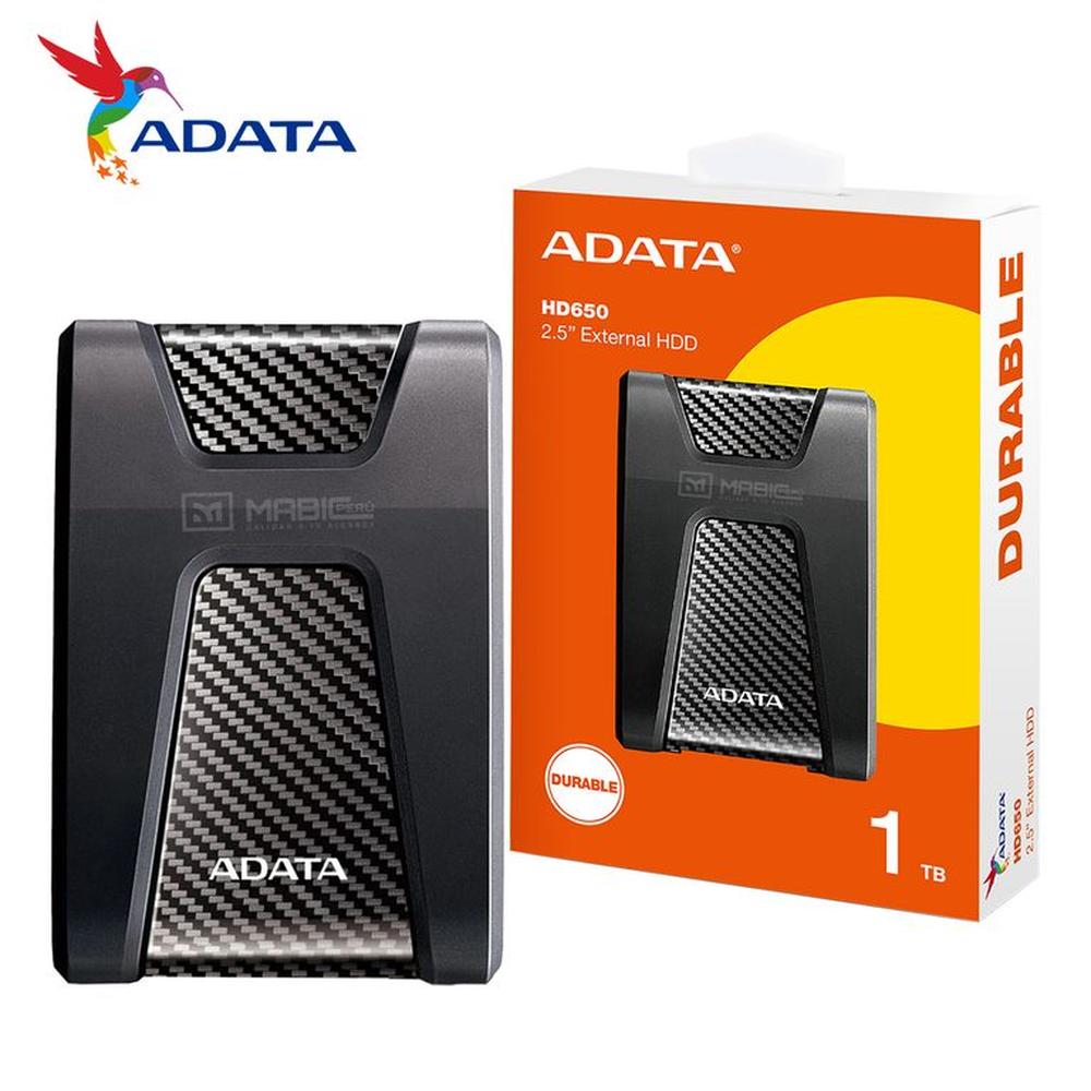 Disco Sólido Externo Adata HD650 1TB - Negro - Portátil