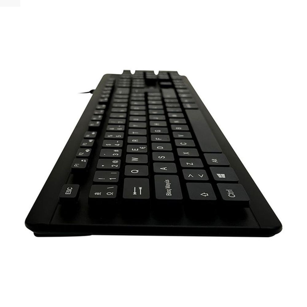 TECLADO TEROS TE-4065N A PRUEBA DE AGUA IPX7 USB NEGRO
