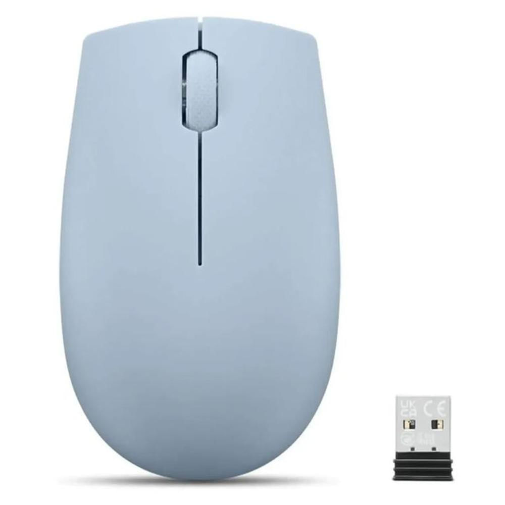 Mouse Inalambrico Compacto Lenovo 300 Color Azul Escarcha