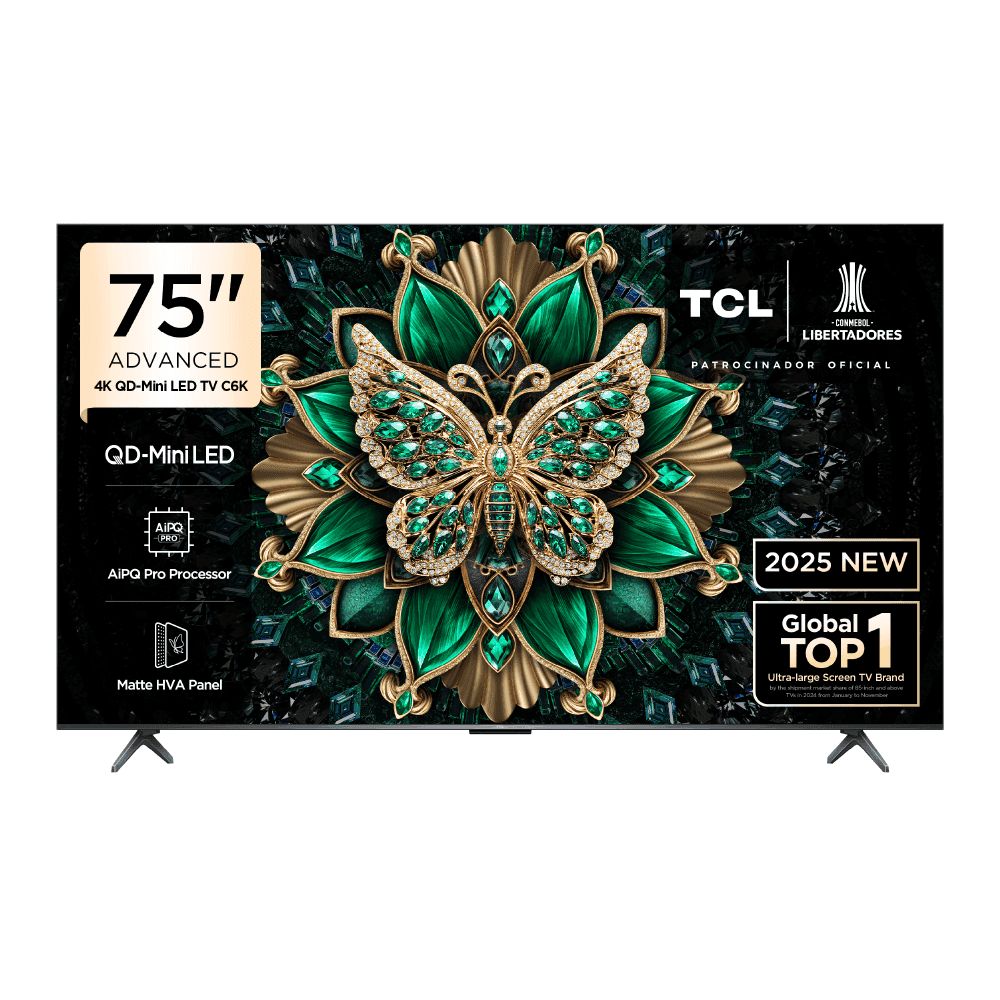 Televisor Smart UHD 4K 75 pulgadas TCL QD MiniLED 75C6K